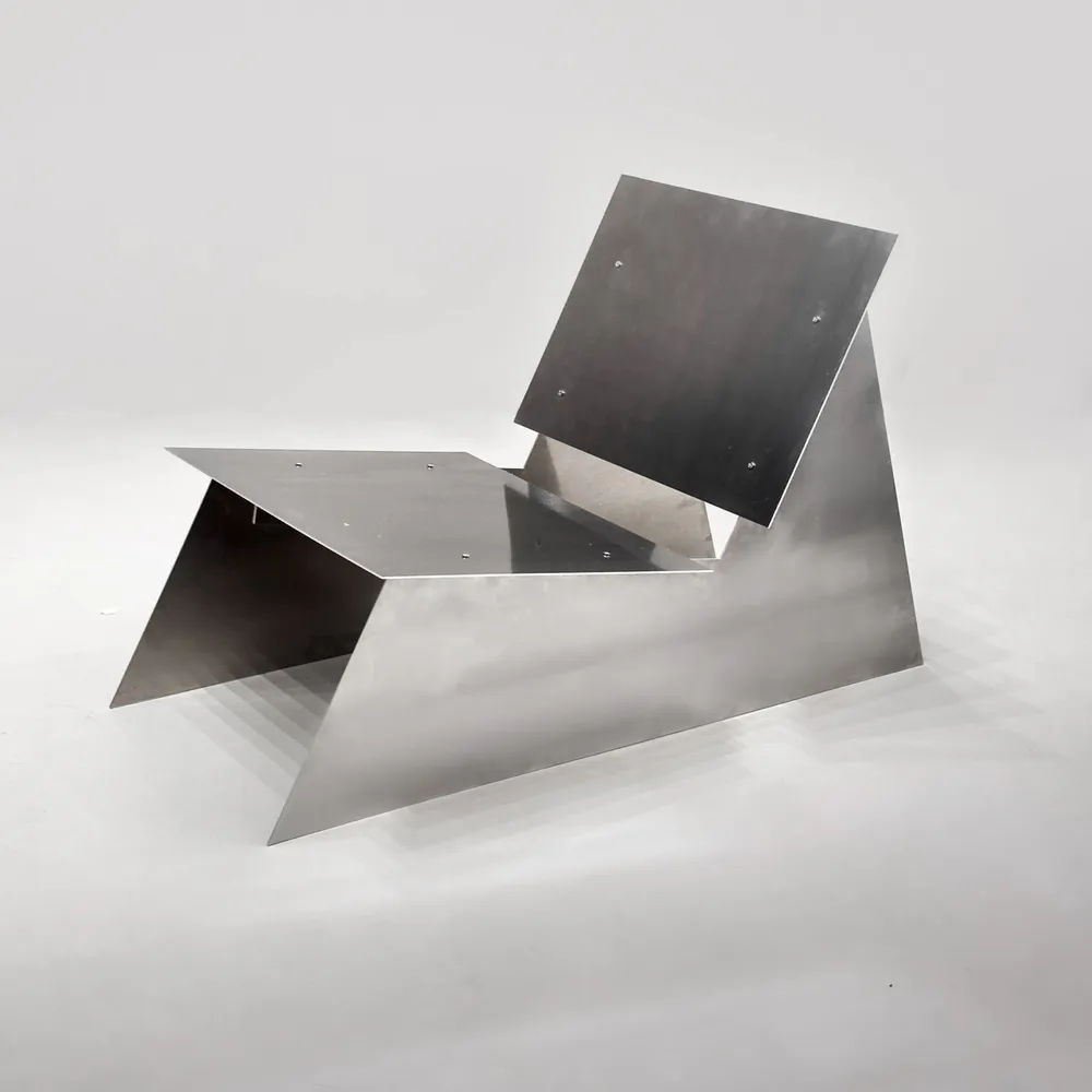 Lounge chairs - Minimalist Sculptural Aluminum Lounge Chair - CASE STUDIOS