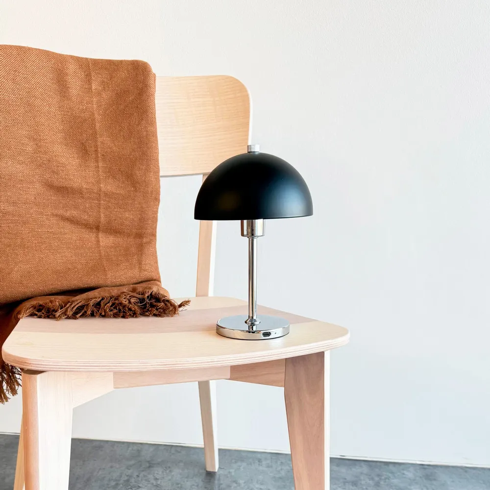 Lampes à poser - Lampe de table LED Malmø noir/chrome rechargeable - DYBERG LARSEN