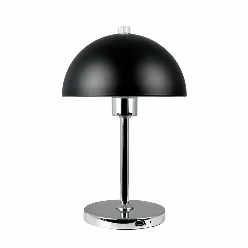 Lampes à poser - Lampe de table LED Malmø noir/chrome rechargeable - DYBERG LARSEN