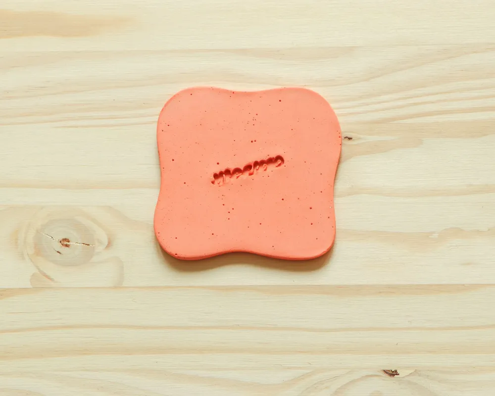 Dessous de plat - Set de 4 sous-verres Galet orange - MEEMO STUDIO