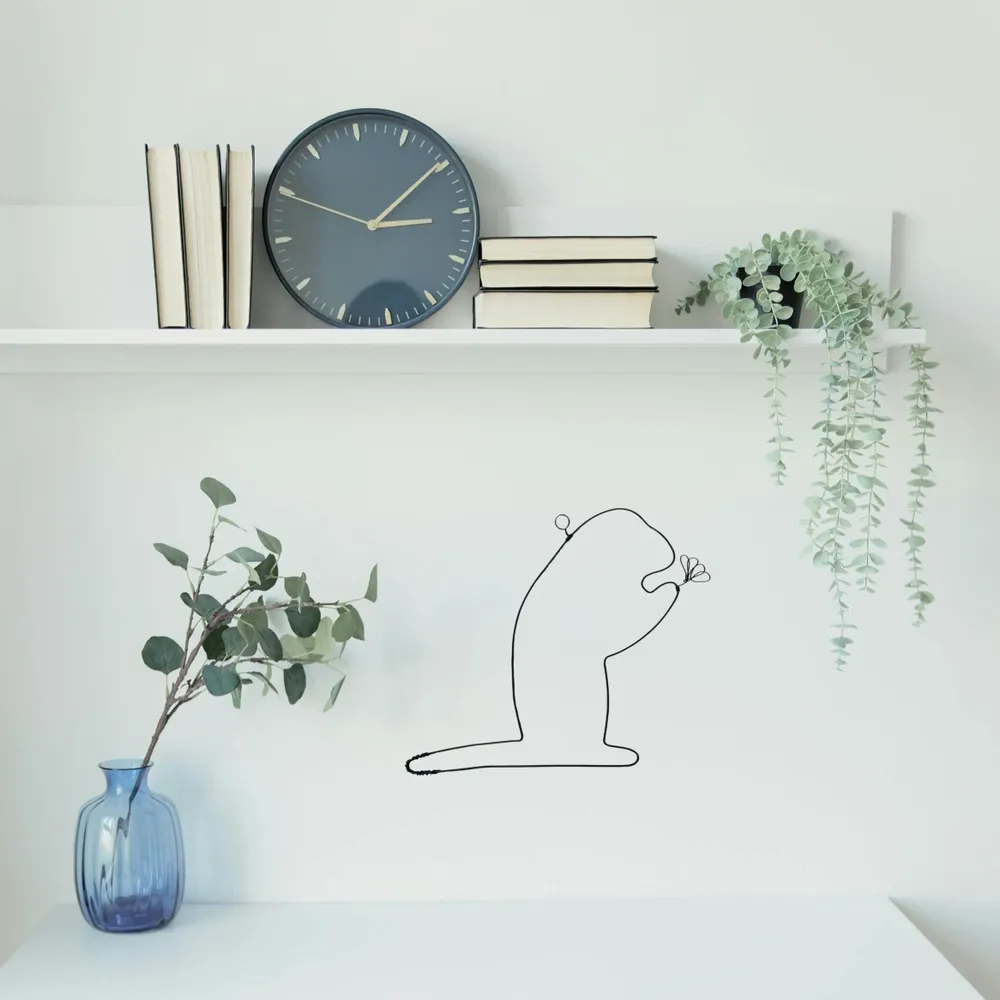 Other wall decoration - Wire Wall Decoration\" Marmot\” - to be tacked - BIJOUX DE MUR