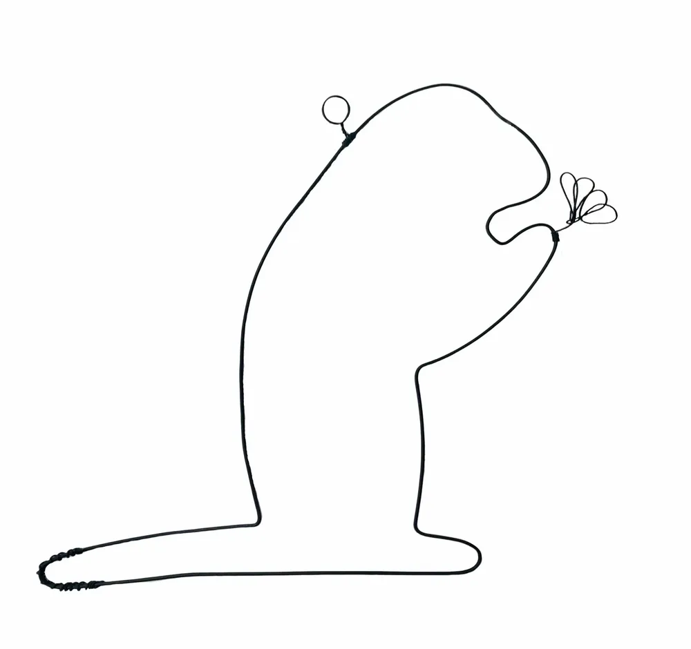 Other wall decoration - Wire Wall Decoration\" Marmot\” - to be tacked - BIJOUX DE MUR