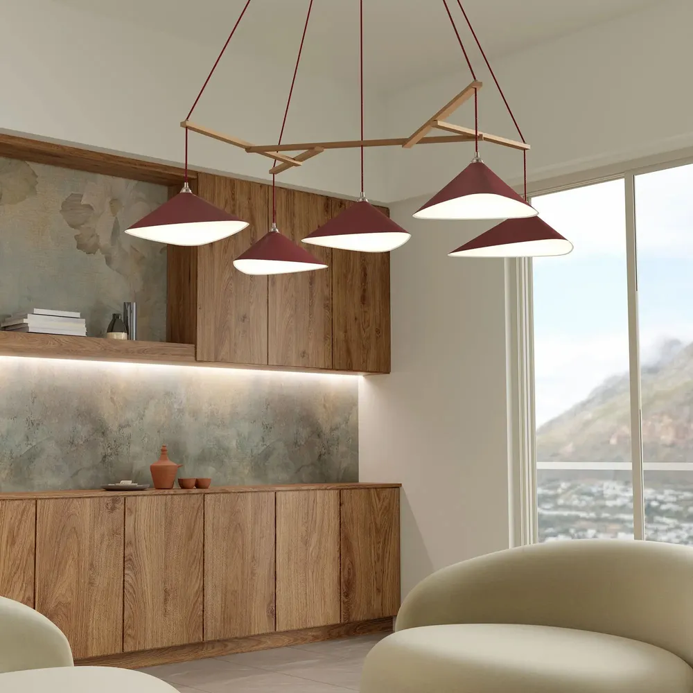 Suspensions - Emily Group of Five - Suspension sculpturale en grappe - MOSS OBJECTS