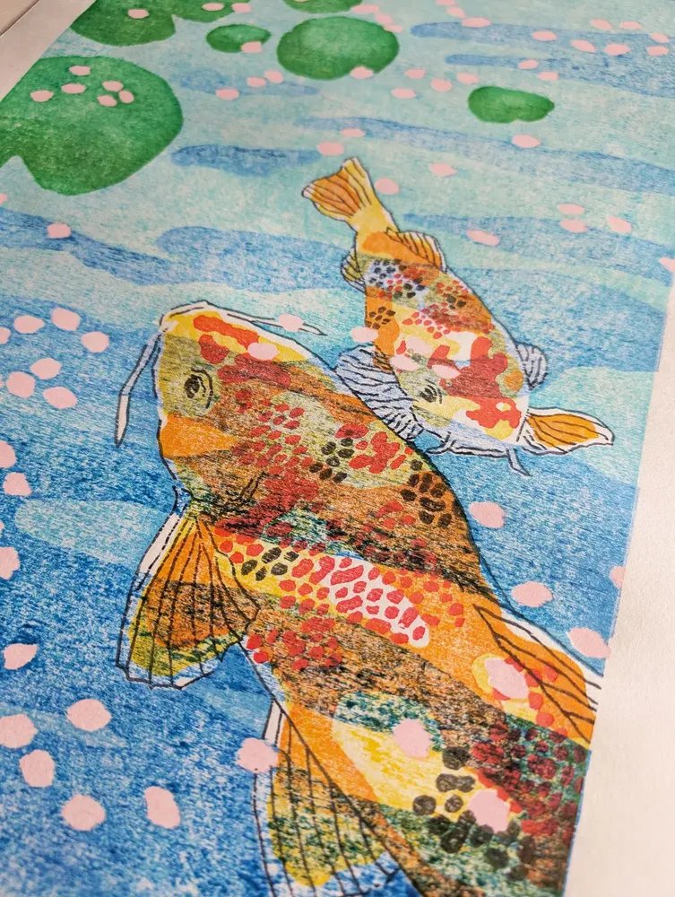 Autres décorations murales - L'étang près du cerisier - MORGANE ROGLIANTI