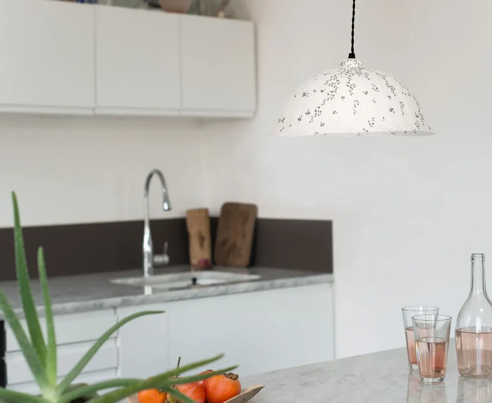 Hanging lights - Floral Paper Pendant Light - N.LOBJOY