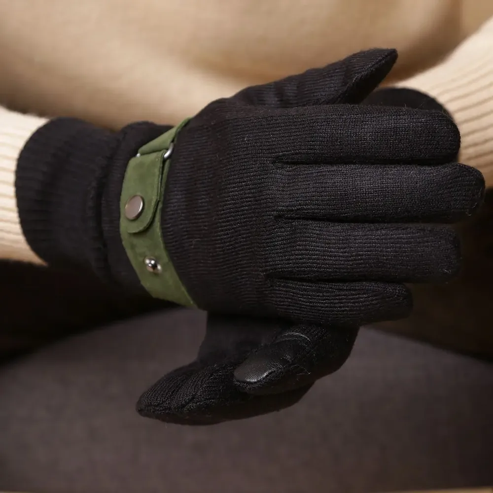 Leather goods - HECTOR black green mesh gloves - MONSIEUR CHARLI
