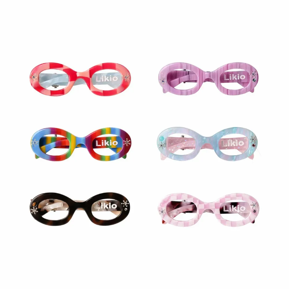 Accessoires cheveux - Pop Fun Art Colorful Glasses 3D Side Hair Clip Hair Accessories - Liki - LIKIO