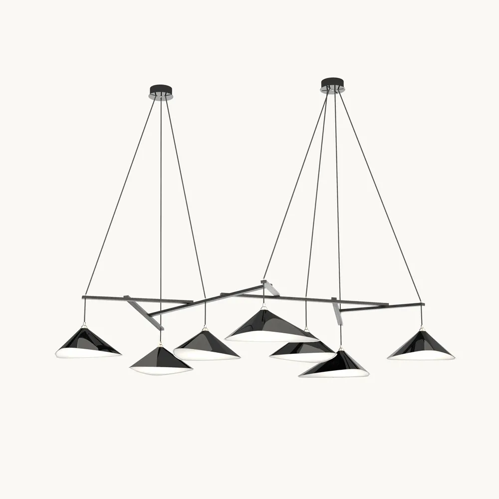 Suspensions - Emily Group of Seven - Grande suspension sculpturale en grappe - MOSS OBJECTS
