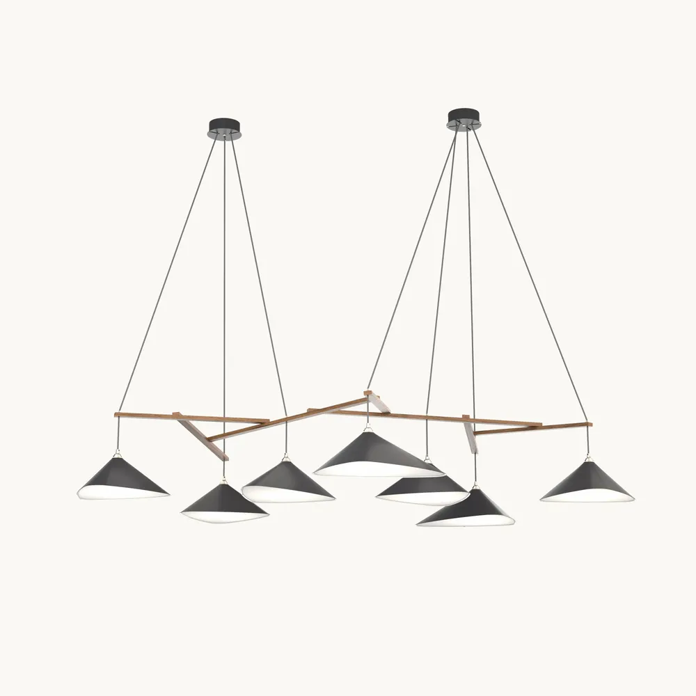 Suspensions - Emily Group of Seven - Grande suspension sculpturale en grappe - MOSS OBJECTS