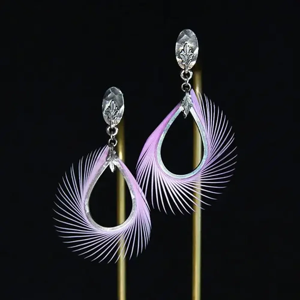 Bijoux - Boucles d'Oreilles "Solaire" - FLEUR DE PLUMES