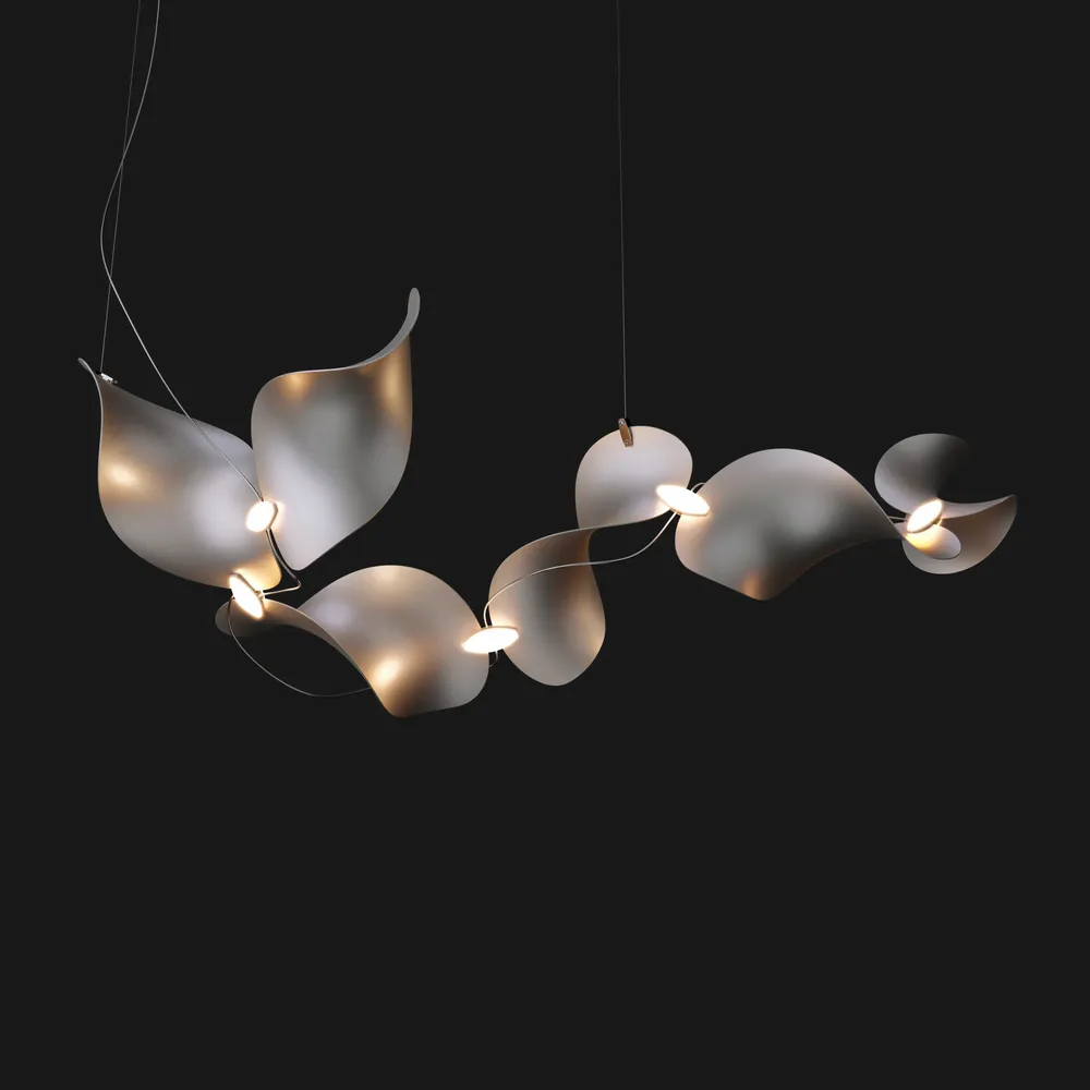 Hanging lights - Dune 6 Curve – Modular Sculptural Architectural Pendant Light - MOSS OBJECTS