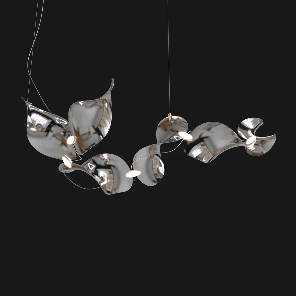 Hanging lights - Dune 6 Curve – Modular Sculptural Architectural Pendant Light - MOSS OBJECTS
