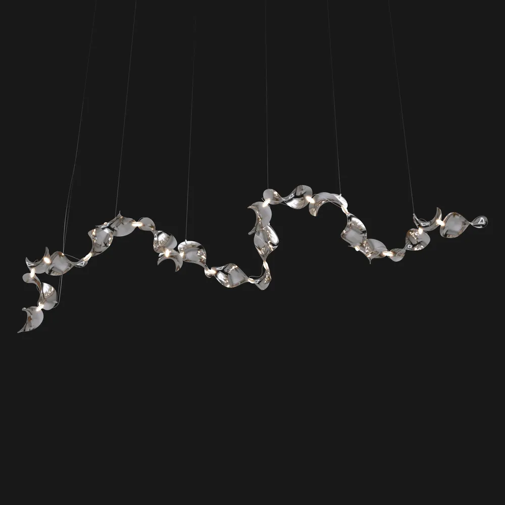 Suspensions - Dune 20 Curve — Lampe suspendue architecturale sculpturale modulaire - MOSS OBJECTS