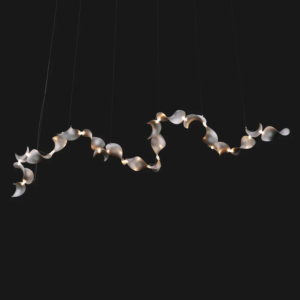 Suspensions - Dune 20 Curve — Lampe suspendue architecturale sculpturale modulaire - MOSS OBJECTS