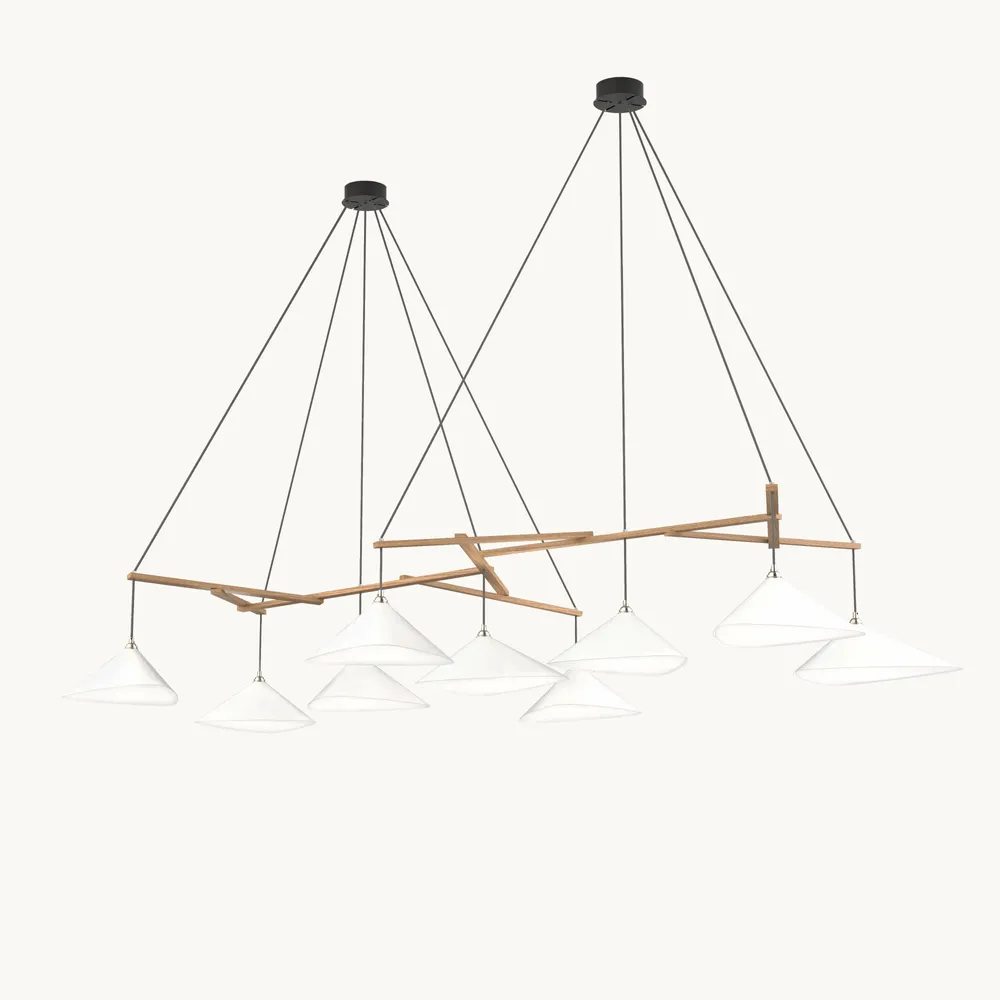 Suspensions - Emily Group of Nine - Grand lustre sculpturale en grappe - MOSS OBJECTS