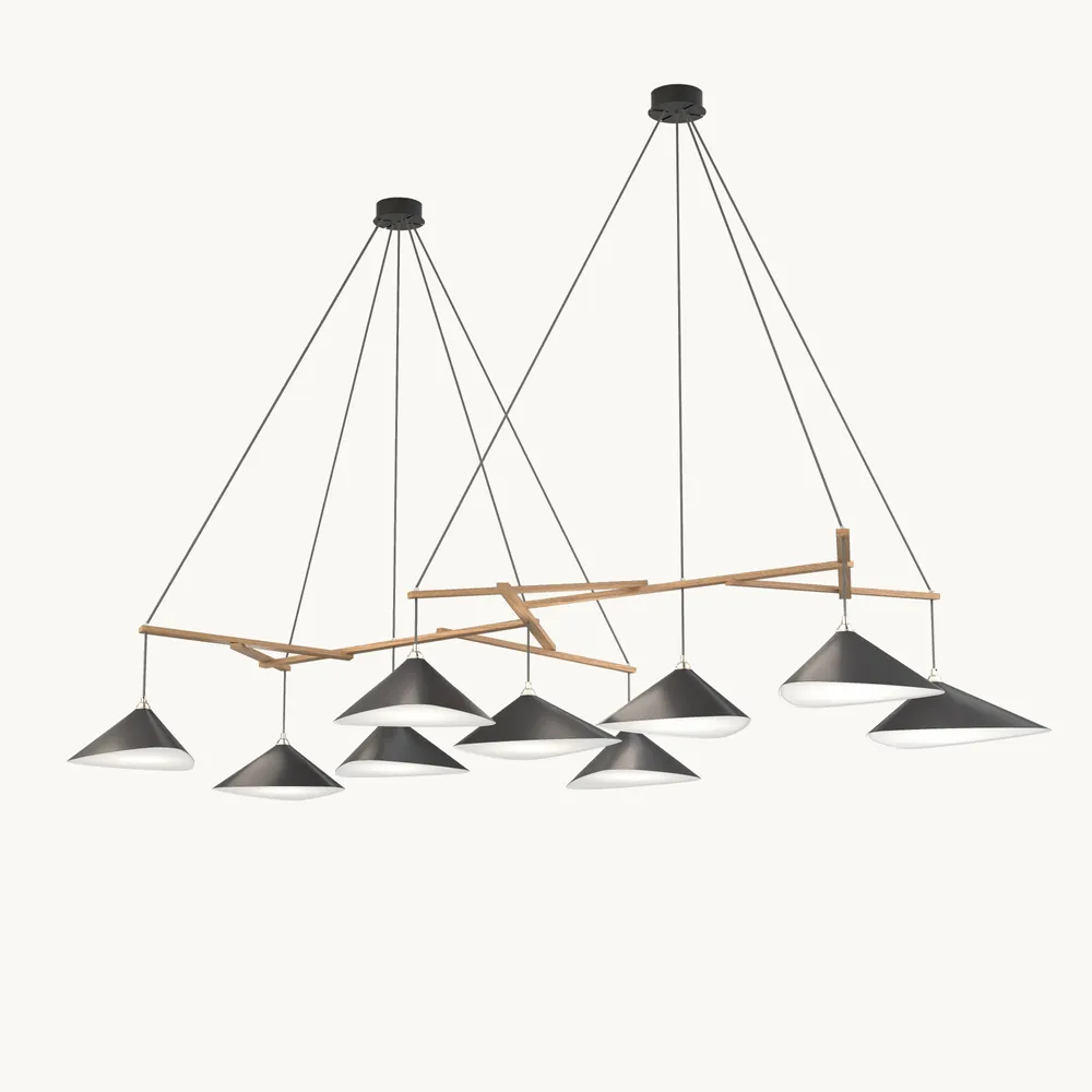 Suspensions - Emily Group of Nine - Grand lustre sculpturale en grappe - MOSS OBJECTS