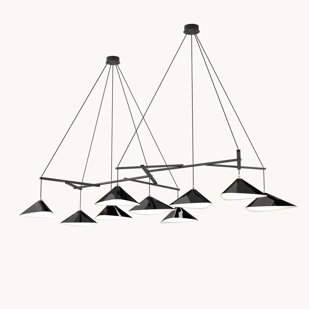 Suspensions - Emily Group of Nine - Grand lustre sculpturale en grappe - MOSS OBJECTS