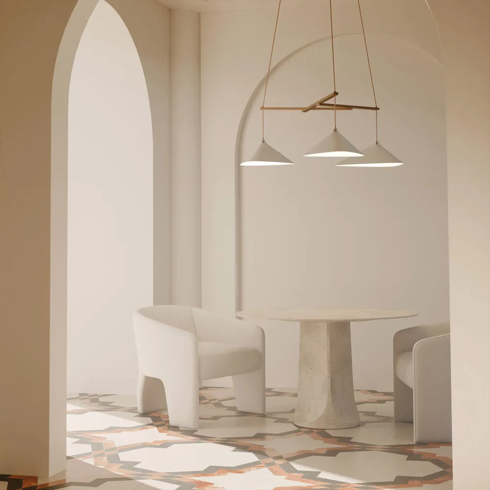 Suspensions - Emily Group of Three – Suspension sculpturale à trois lumières - MOSS OBJECTS