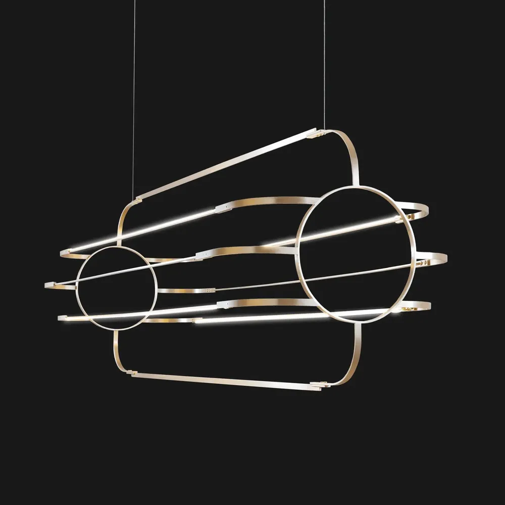 Hanging lights - Charlotte - sculptural solid brass LED pendant light - MOSS OBJECTS