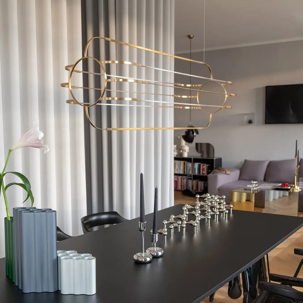 Hanging lights - Charlotte - sculptural solid brass LED pendant light - MOSS OBJECTS