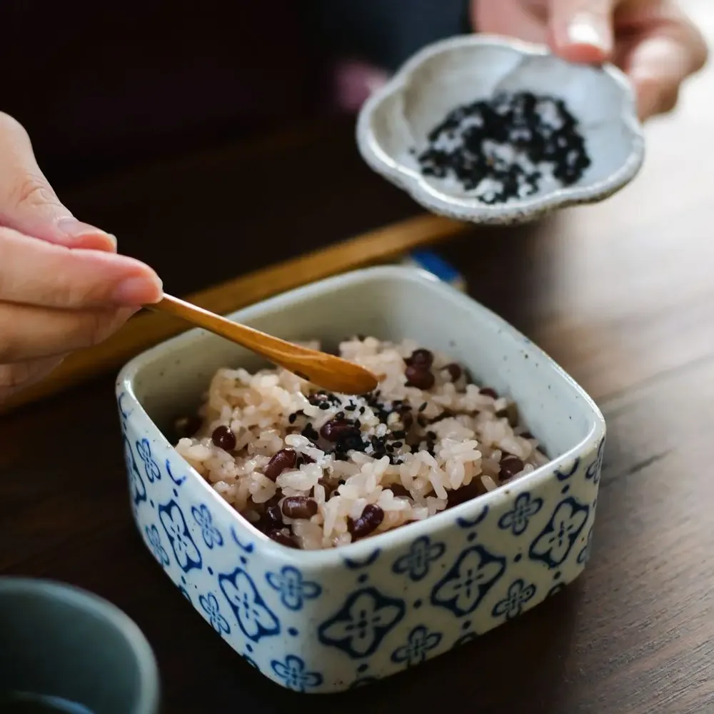 Plats et saladiers - Nobana - boîte alimentaire à deux niveaux - MARUMITSU POTERIE