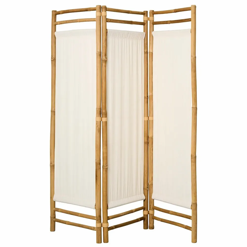 Wall ensembles - Room divider in bamboo w/off white fabric - IB LAURSEN