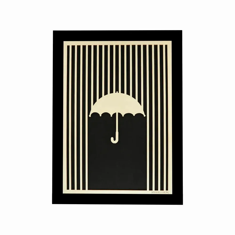 Paintings - Wooden Umbrella Wall Art - WOODILLUSION