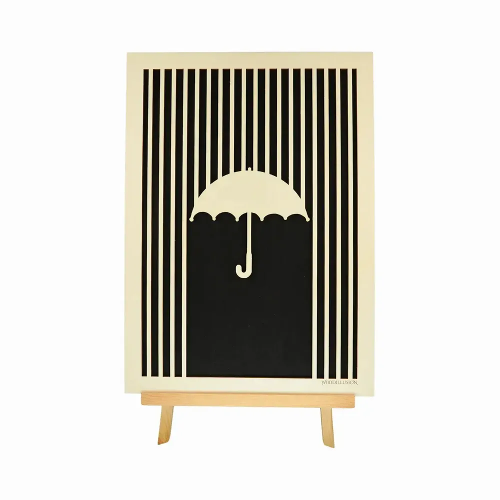 Paintings - Wooden Umbrella Wall Art - WOODILLUSION