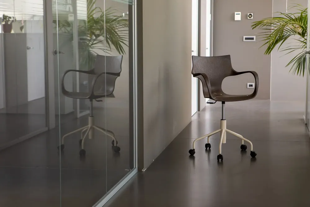 Office seating - ERBI MOKA CHAIR, swivel frame on castors - STILFIBRA