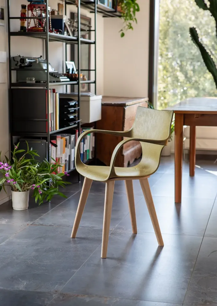 Chaises pour collectivités - CHAISE ERBI CHAMI, châssis en bois - STILFIBRA