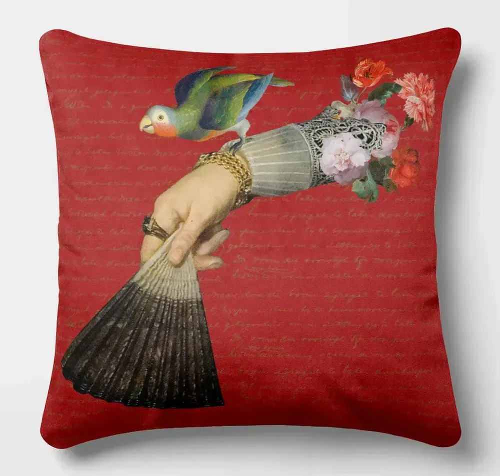 Linge - Rêves Baroques 6 - Housse Coussin Velours 45cm x 45cm - LAURE WELFLING - DJEBELI