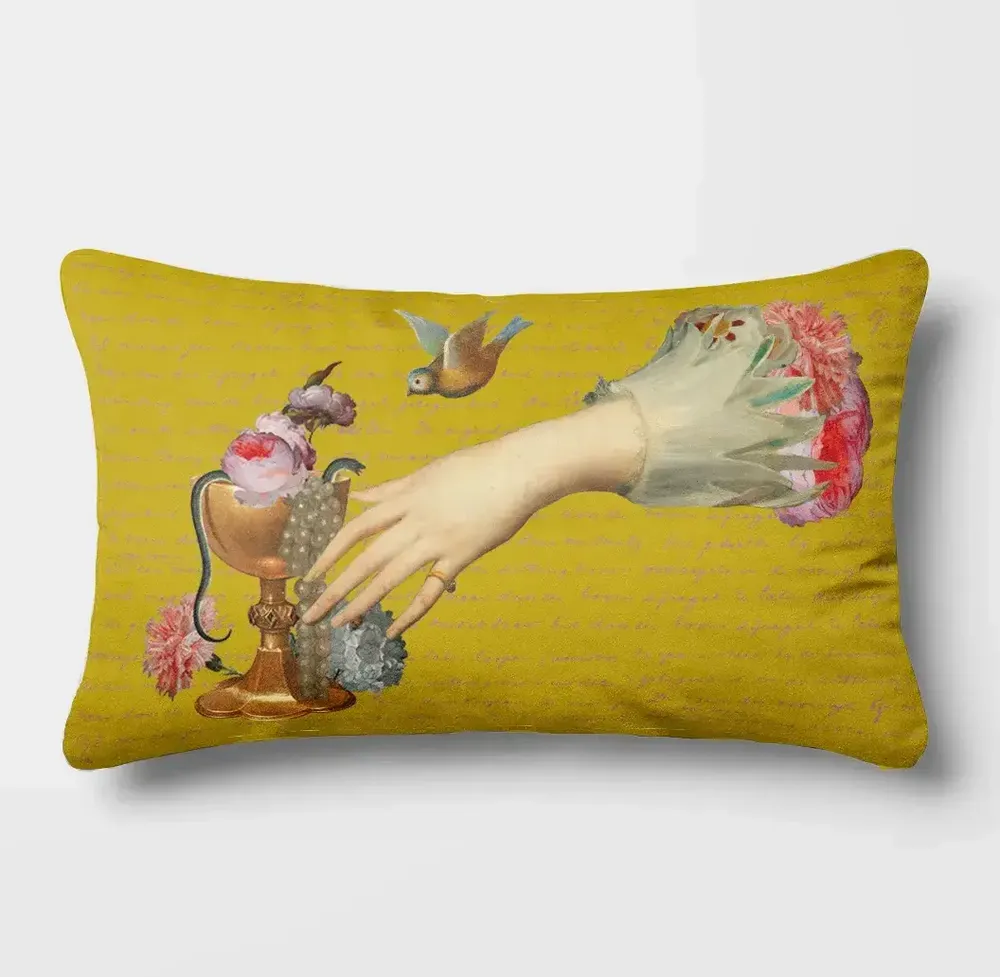 Linge - Rêves Baroques 8 - Housse Coussin Velours 30cm x 50cm - LAURE WELFLING - DJEBELI