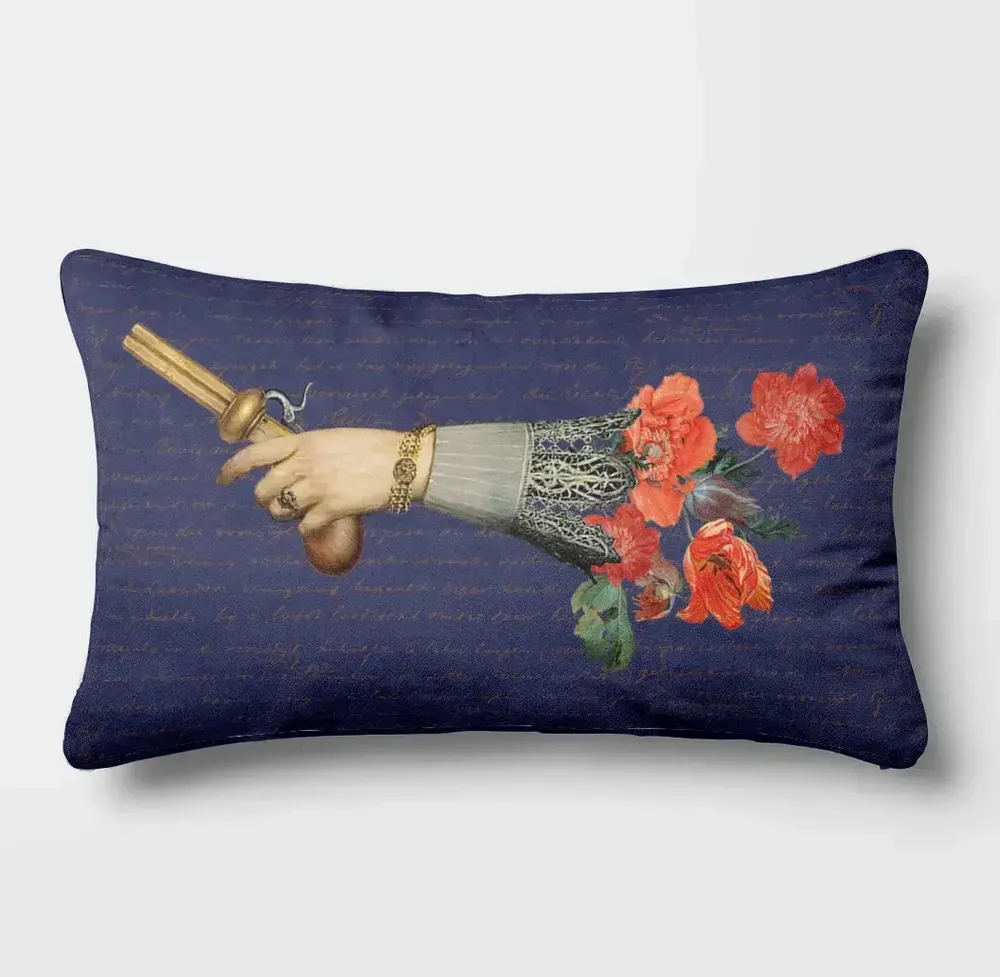 Linens - Baroque Dreams 1 - Velvet Pillow Case 30cm x 50cm - LAURE WELFLING - DJEBELI