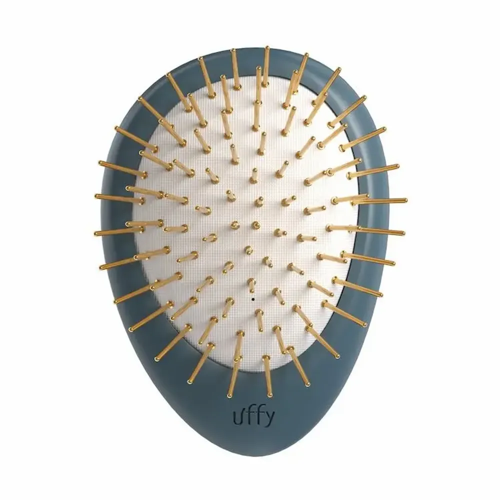 Hair care - Uffy Acubrusher – 24K Gold-Plated Gua Sha Hair Brush – Scalp Massager - UFFY CO., LTD.