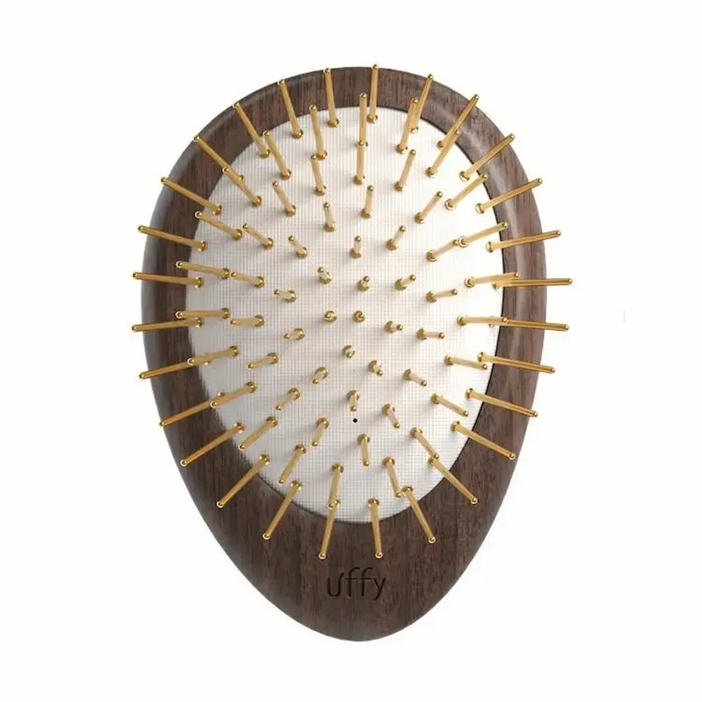 Hair care - Uffy Acubrusher – 24K Gold-Plated Gua Sha Hair Brush – Scalp Massager - UFFY CO., LTD.