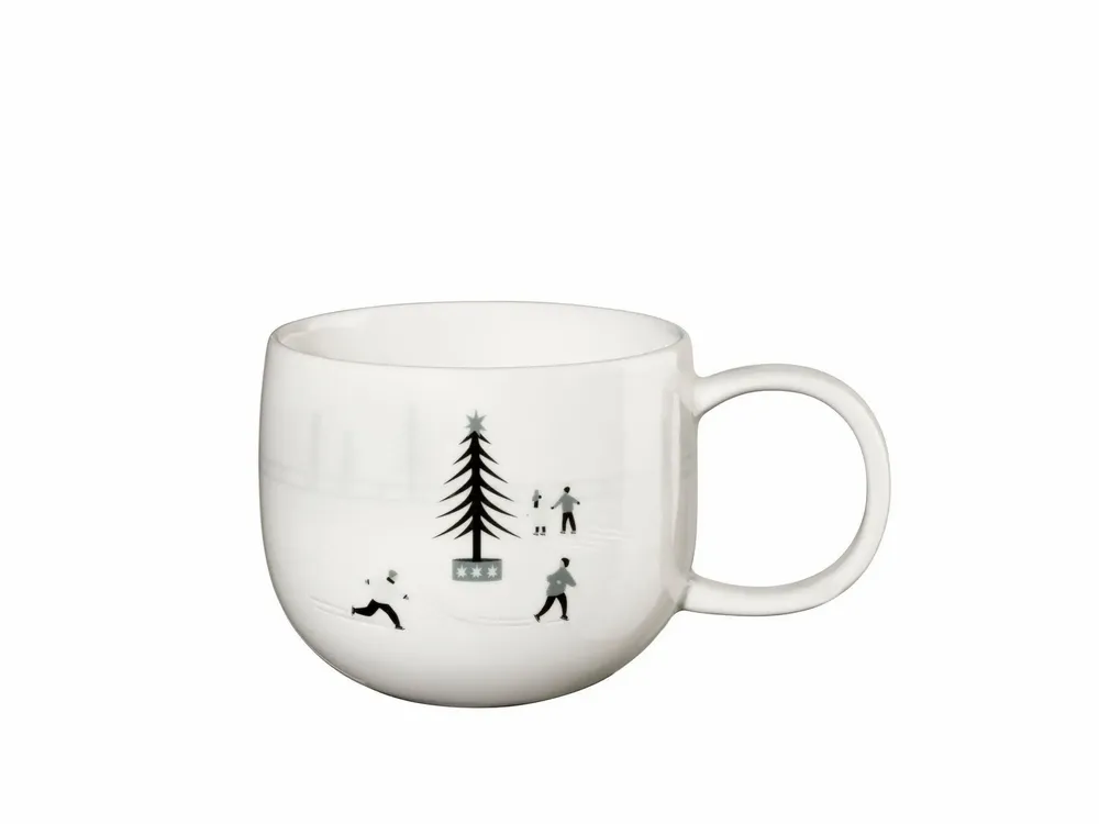 Mugs - JOY Snow Tracks Mugs and Plates - ASA SELECTION