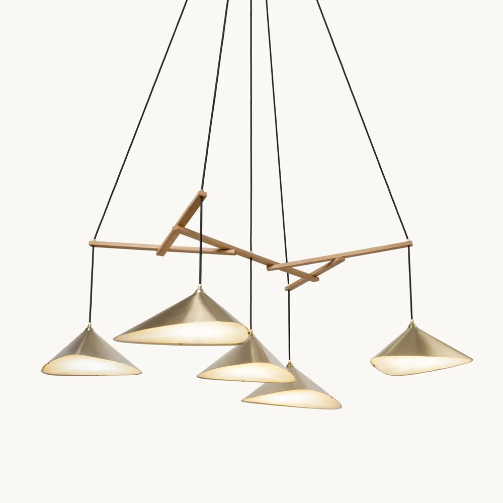 Hanging lights - Emily Group of Five - Sculptural Cluster Pendant Light - MOSS OBJECTS