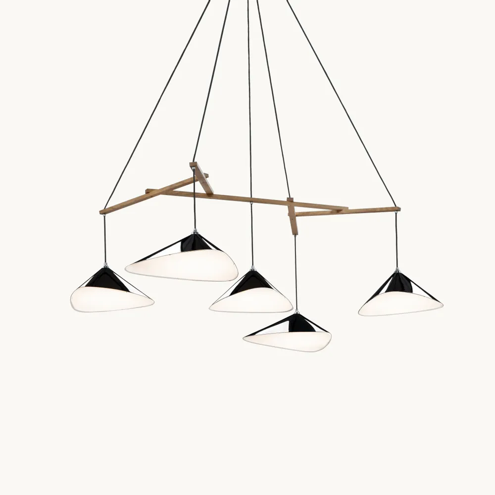 Hanging lights - Emily Group of Five - Sculptural Cluster Pendant Light - MOSS OBJECTS