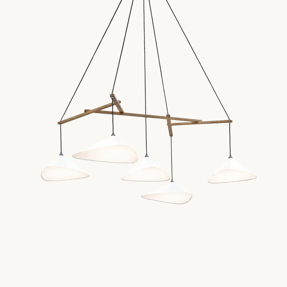 Hanging lights - Emily Group of Five - Sculptural Cluster Pendant Light - MOSS OBJECTS