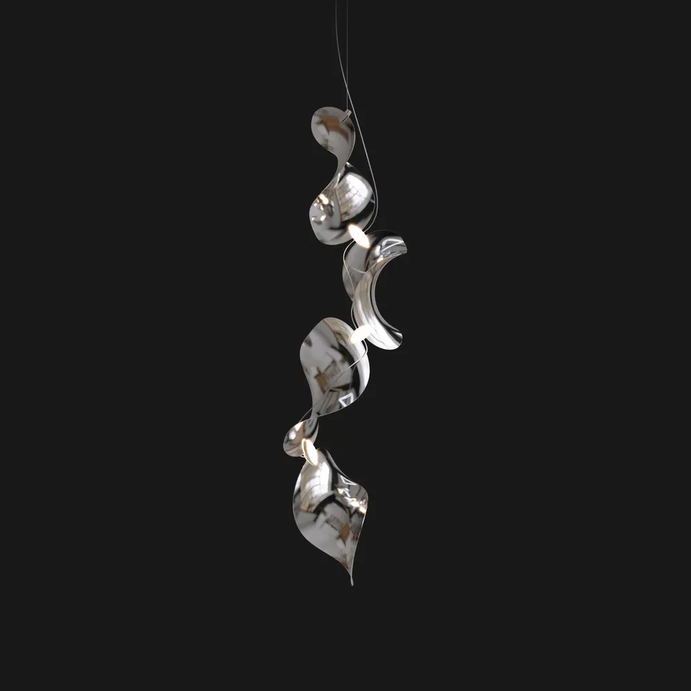 Hanging lights - Dune 4 Vertical Line - Sculptural Linear Ceiling Luminaire - MOSS OBJECTS