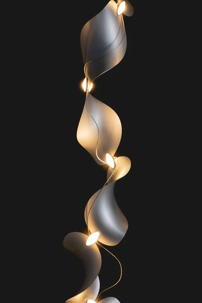 Hanging lights - Dune 8 Vertical Line - Sculptural Linear Ceiling Luminaire - MOSS OBJECTS