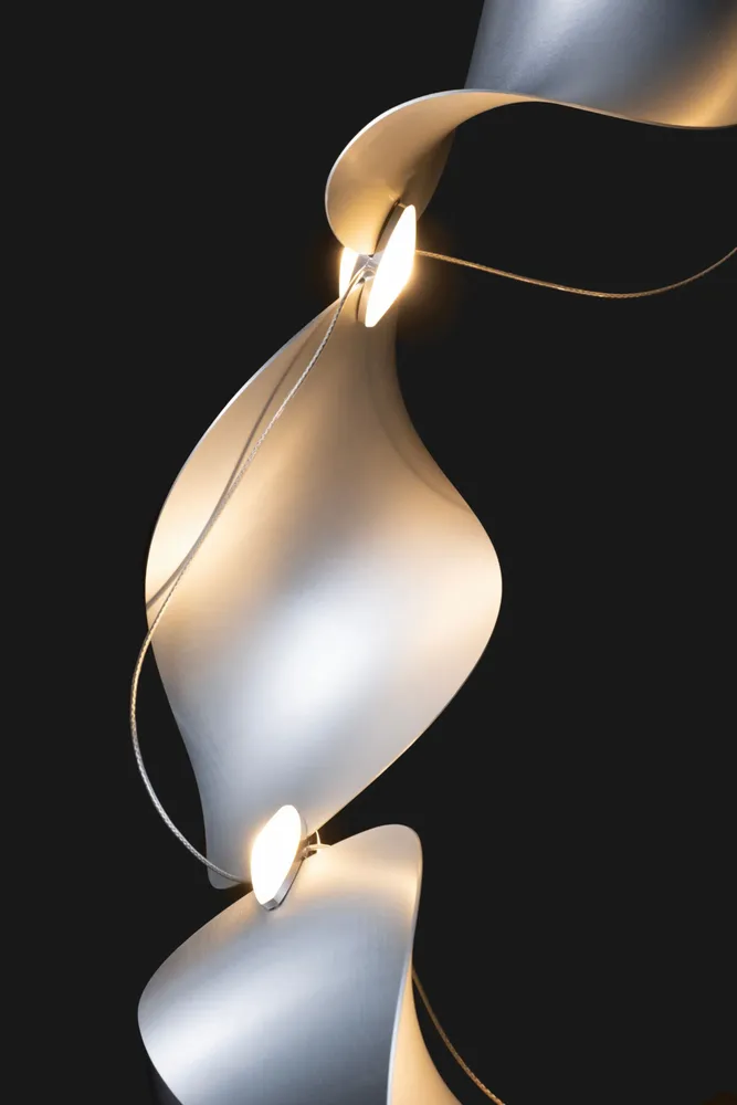 Hanging lights - Dune 8 Vertical Line - Sculptural Linear Ceiling Luminaire - MOSS OBJECTS