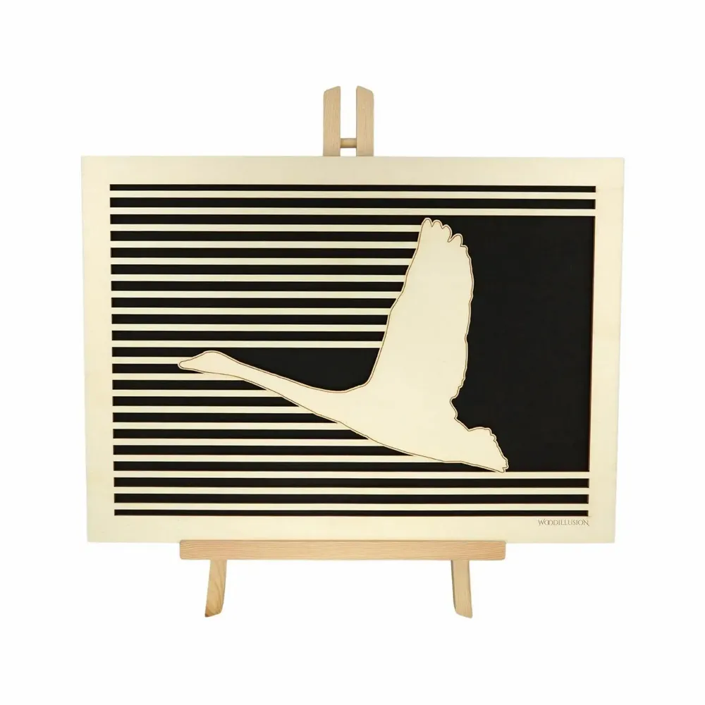 Paintings - Wooden Crane Wall Art - WOODILLUSION