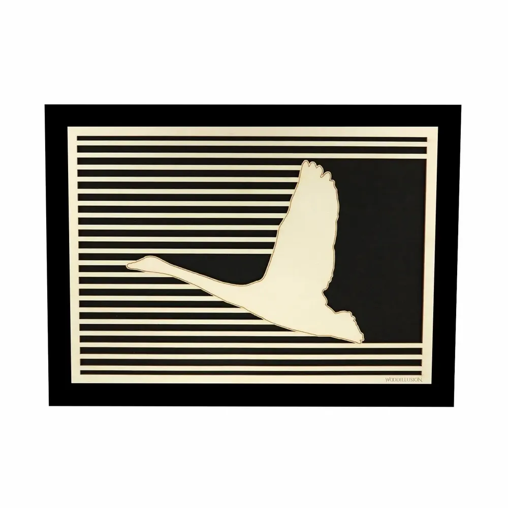 Paintings - Wooden Crane Wall Art - WOODILLUSION