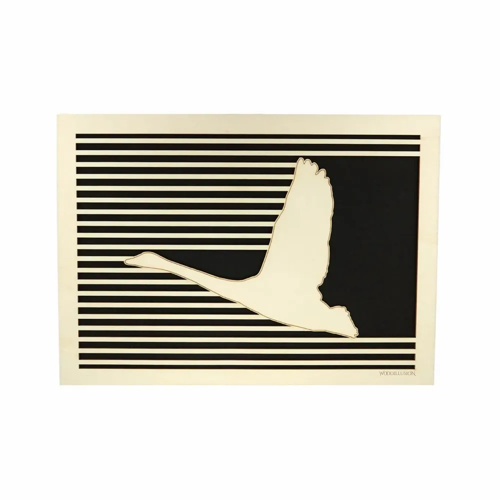 Paintings - Wooden Crane Wall Art - WOODILLUSION