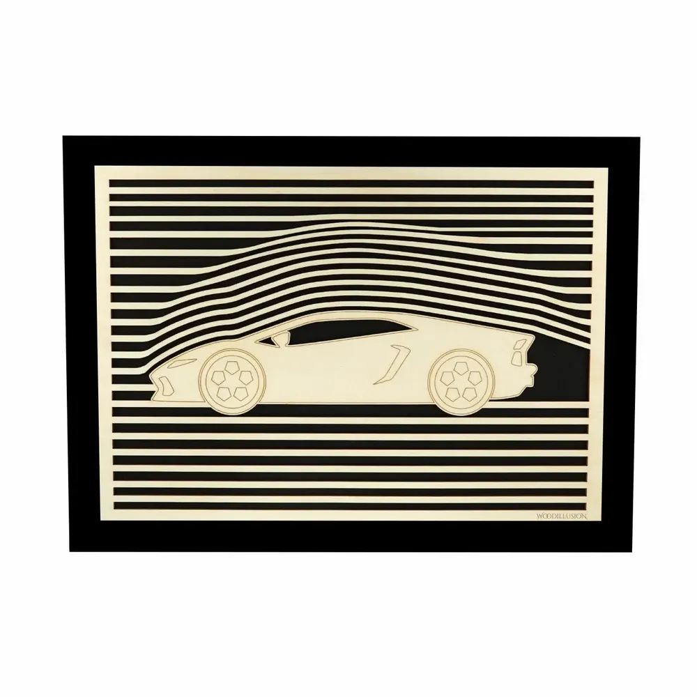 Paintings - Wooden Car Wall Art 1 V1 - WOODILLUSION