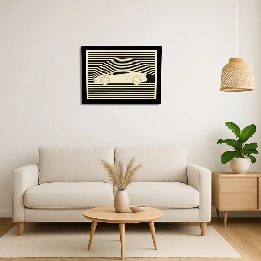 Paintings - Wooden Car Wall Art 1 V1 - WOODILLUSION