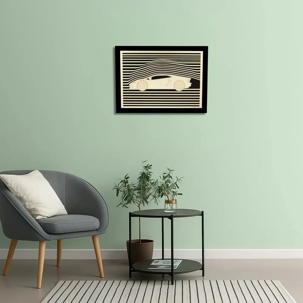Paintings - Wooden Car Wall Art 1 V1 - WOODILLUSION