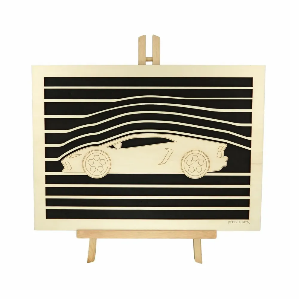 Paintings - Wooden Car Wall Art 1 V2 - WOODILLUSION