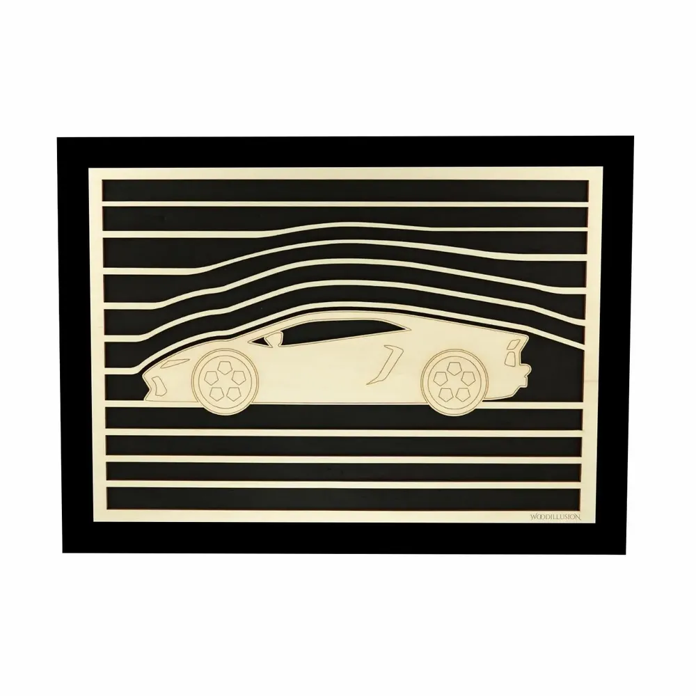 Paintings - Wooden Car Wall Art 1 V2 - WOODILLUSION